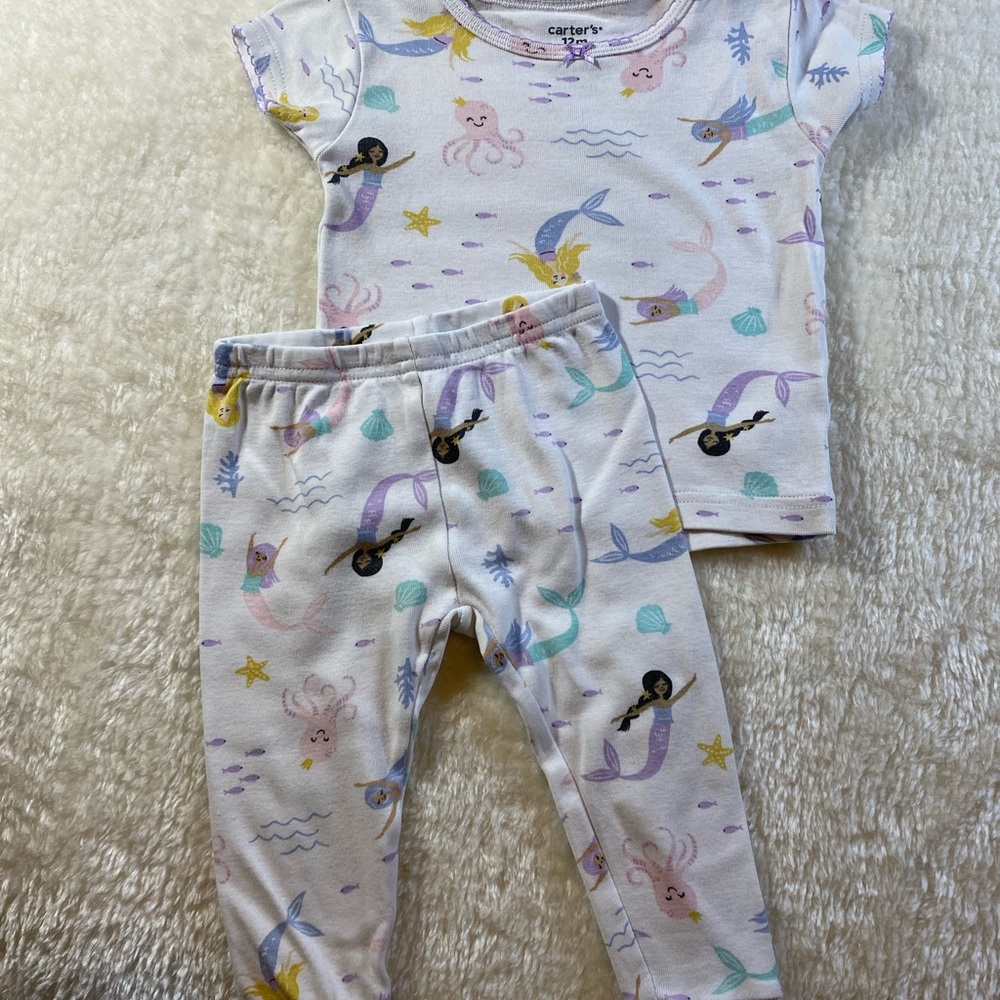Carters 12m mermaid 2pc pj set